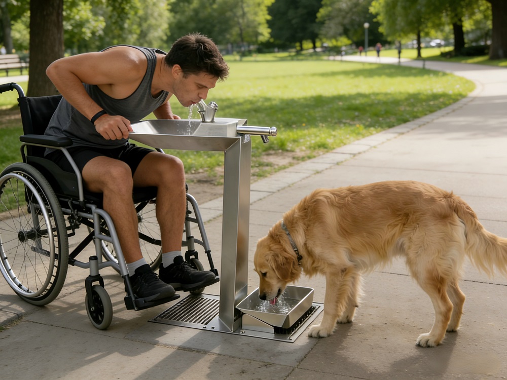 ADA Drinking Fountain  with Pet Bowl
